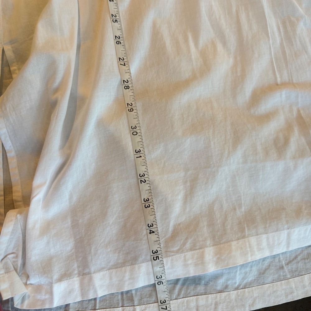 Hanro of Switzerland White Mercerized Cotton Embroidered Nightshirt Gown Large - Picture 11 of 11